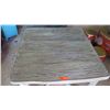 Image 2 : Whitewashed Hardwood Dining Table w/ Glass Top - Approx. 40" X 40" X 32" H