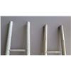 Image 2 : Qty 2 White  Lacquer Bamboo Decorative Ladder - 92" Tall, 13" Wide