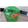 Image 2 : Green Warbled Glass Lamp with Drum Shade - 25.5" Height (Shade 14.5" Diameter)