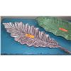 Image 2 : Qty 3 Carved Wooden Decorative "Leaf" Trays - Approx. 27" X 9.5"