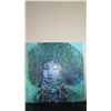 Image 2 : Large Impasto Abstract Oil on Mounted Canvas - Woman w/Hat Mosaic Effect 59" X 59"