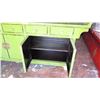 Image 8 : Lacquered Altar Cabinet - Olive Green 70" X 17.5" X 32" H