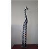Image 1 : Tall Wooden Giraffe Accent Decor 59" Tall - Black/White Spotted