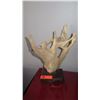 Image 1 : Nature-Sculpted Wood Form - Mounted on Base16" Tall  - Natural Wood
