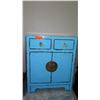 Image 1 : Turquoise Blue Lacquer Nightstand Chest - 2 ft X 16" X 29" H