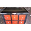Image 2 : 12-Drawer Black/Red Apothecary Chest - 26" X 16" W X 37" H