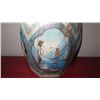Image 2 : Handpainted Cedar Octagonal Storage Bin (Pagodas) 17.5" Tall, 12" Dia.