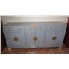 Image 1 : Gray Lacquer Oriental Console/Sideboard w/6 Drawers, 3 Cabinets - 78" X 19"D X 36"H