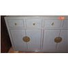 Image 2 : Gray Lacquer Oriental Console/Sideboard w/6 Drawers, 3 Cabinets - 78" X 19"D X 36"H