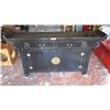 Image 1 : Black Lacquer Altar Cabinet w/Curved Ends 70" X 15" D X 36" H