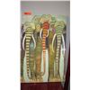 Image 1 : Acrylic on Mounted Canvas - Elephants 23" X 34.5"