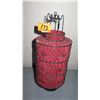 Image 2 : Qty 3 Red Morrocan Hanging Candle Lanterns - Wire, Linen (various styles, sizes )