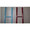 Image 2 : Turquoise Lacquer Bamboo Decorative Ladder - 91" Tall, 13" Wide