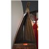 Image 2 : Tall Wood Boat Cabinet w/Wine Rack - Darkwood Finish 22" W X 89" H