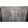 Image 2 : Recycled Teak Cabinet w/Carved Dbl Doors (Blue Cast) 36"W X 18"D X 71"H