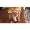 Image 2 : Carved Dark Hardwood Elephant  18.5" long, 13.5" tall