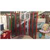 Image 2 : 6-Panel Lacquer Folding Screen, Geometric Black/Red 108" X 81" H