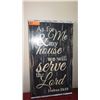 Image 1 : Decorative Sign Weathered Wood Panel: "As for me and my house…" 16" X 27.5"