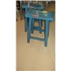 Image 1 : Pair: Teal Lacquer Oriental Style Stools 17" X 9" X 25" H