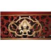 Image 8 : 4-Panel Red & Black Lacquer Geometric Screen w/Gold Leaf 72" X 80" H