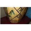 Image 3 : Handpainted Cedar Octagonal Storage Bin (Mountain Village) lid is cracked. 17.5"H, 12" Dia