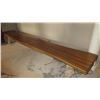Image 2 : Rich-Grained Solid Hardwood Bench, Single Slab w/Base - Polished 162"X26.5"19"H (5" thick)