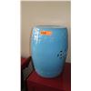 Image 1 : Turquoise Oriental Garden Stool - Ceramic 18" Tall