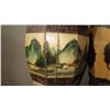 Image 3 : Qty 2 Handpainted Cedar Octagonal Storage Bin (Mountain Village) 17.5"H, 12" Dia
