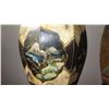 Image 2 : Handpainted Cedar Octagonal Storage Bin (River Village) 17.5"H, 12" Dia