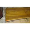 Image 2 : Thick Rich-Grained Hardwood Slab (approx. 160" X 33", 5.5" thick) - Varnished Surface, Ready for Use