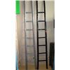 Image 1 : Qty 2 Gray, Black Lacquer Bamboo Decorative Ladder - 91" Tall, 13" Wide
