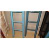 Image 2 : Qty 2 Teal, Turquoise Lacquer Bamboo Decorative Ladder - 91" Tall, 13" Wide