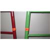 Image 2 : Qty 2 Red, Green Lacquer Bamboo Decorative Ladder - 73" Tall, 15" Wide