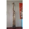 Image 1 : Tall Wooden Carved Giraffe - Approx. 79" Tall (Brown/Beige)