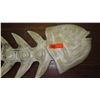 Image 2 : Qty 2 Carved Hardwood Fish Skeleton - Light Wash (flat back) 11"X39" & 13"X40"