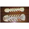 Image 1 : Qty 2 Carved Hardwood Fish Skeleton - Light Wash (flat back) 40" L