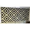 Image 1 : Lrg Geometric Black/White Accent Rug 116" X 70" - New Condition