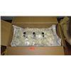 Image 1 : Capiz White Shell Chandelier Ceiling Lamp - Rectangular 30"X14"32"H (still in box, just opened)