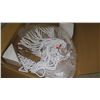 Image 1 : Lrg Beaded White Hanging Ceiling Lamp, Approx. 2.5 ft long, 18" dia - (still in box, just opened)