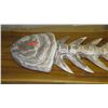 Image 2 : X-Lrg Carved Solid Wood Fish Skeleton - Light Wood, 103"L, 23"W (Back is Flat)