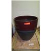 Image 1 : Glazed Clay Urn Planter - Ombre Red, Blue - 19" dia, 19.5" H