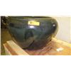 Image 2 : Glazed Clay Urn Planter - Charcoal 24" dia, 15.5" H