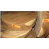 Image 2 : Qty 4 Solid, Thick Hardwood Rounds (Unfinished) 18" to 20" dia - for stools or side tables