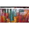 Image 2 : Abstract Oil On Canvas: Rainy Night in the City 59" x 59" Unmounted