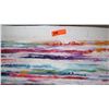 Image 2 : Abstract Canvas: Rainbow-Hued Color Ribbons 59" x 59" Unmounted