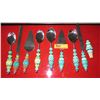 Image 1 : Whimsical Colored Handle Serving Sets: Cake Knives, Trowels, Spoons, Wine Stopper