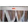 Image 2 : Abstract Canvas: Fuzzy Drk Blue White Yellow Zig Zags 59" x 39" Unmounted