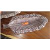 Image 2 : Qty 5 Misc. Leaf Wood Trays (Various Designs) - Lavender Colorwash