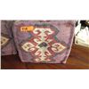 Image 2 : Pair of Jute Poufs - Violet w/Tribal, Ethnic Pattern