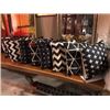 Image 1 : Qty 8 Decorative Pillows: Black & White Geometric Patterns (4 pairs) - just added 1/30/16 11:14pm